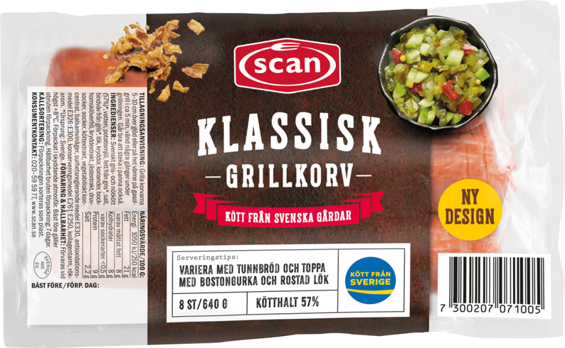 606067GRILLKORVKLASSISK640G OVAN OriginalPNG