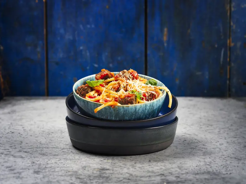 Scan vego meatballs pasta