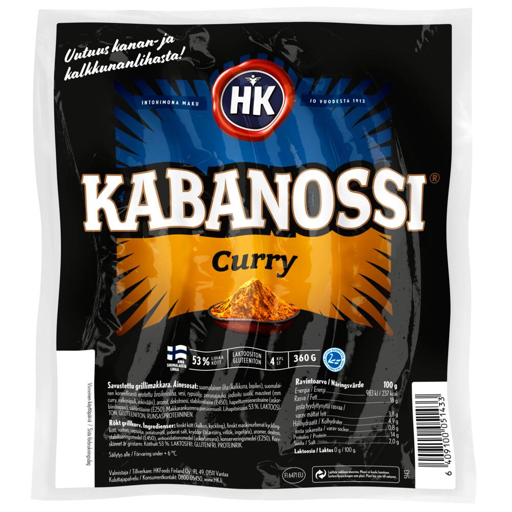 5143 HK Kabanossi Curry 360g