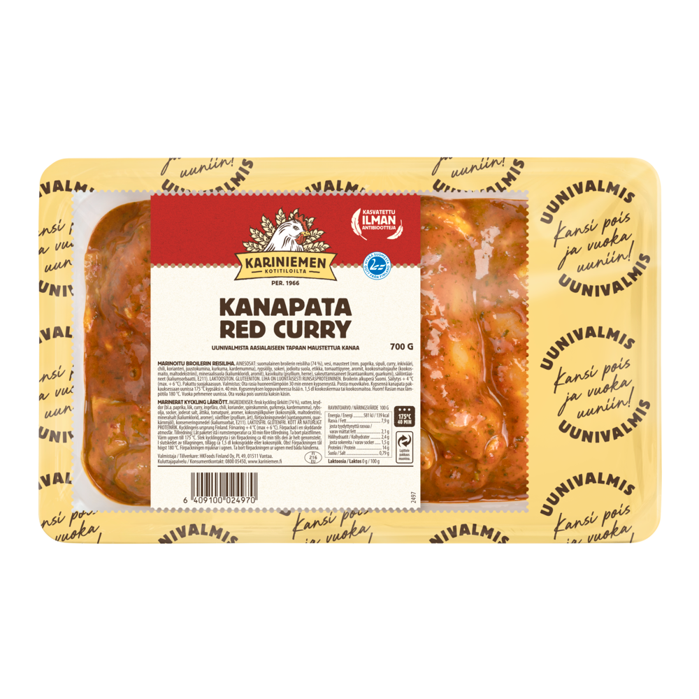 2497 KN Uunivalmis Kanapata Red curry 700g