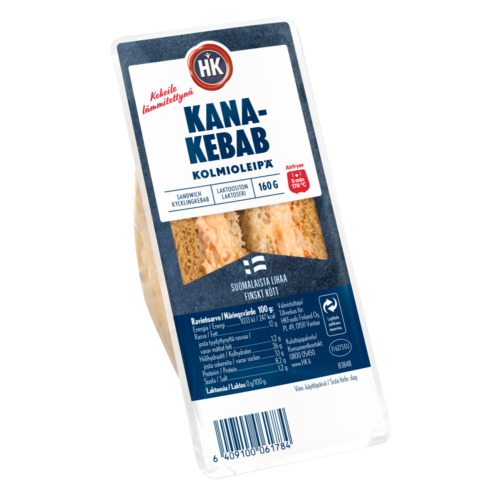 6178 HK Kana kebab kolmioleipa 160g