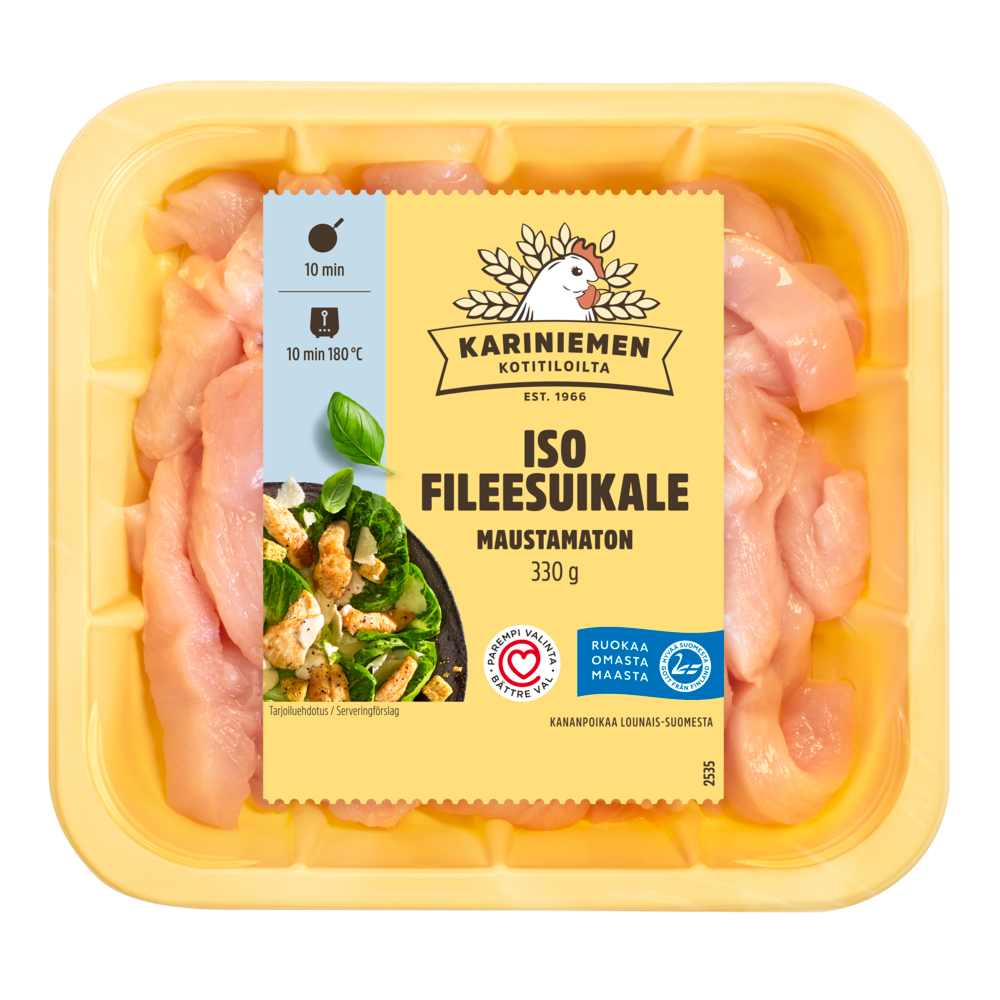 2535 KN Iso Fileesuikale Maustamaton 330g
