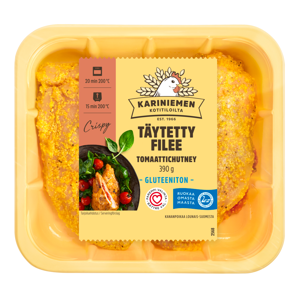 2568 KN Taytetty filee Tomaatti chutney 390g