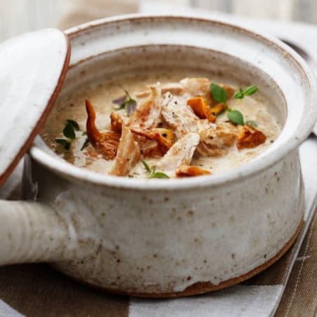 Svampesuppe med kylling