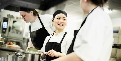 Young chefs cooking
